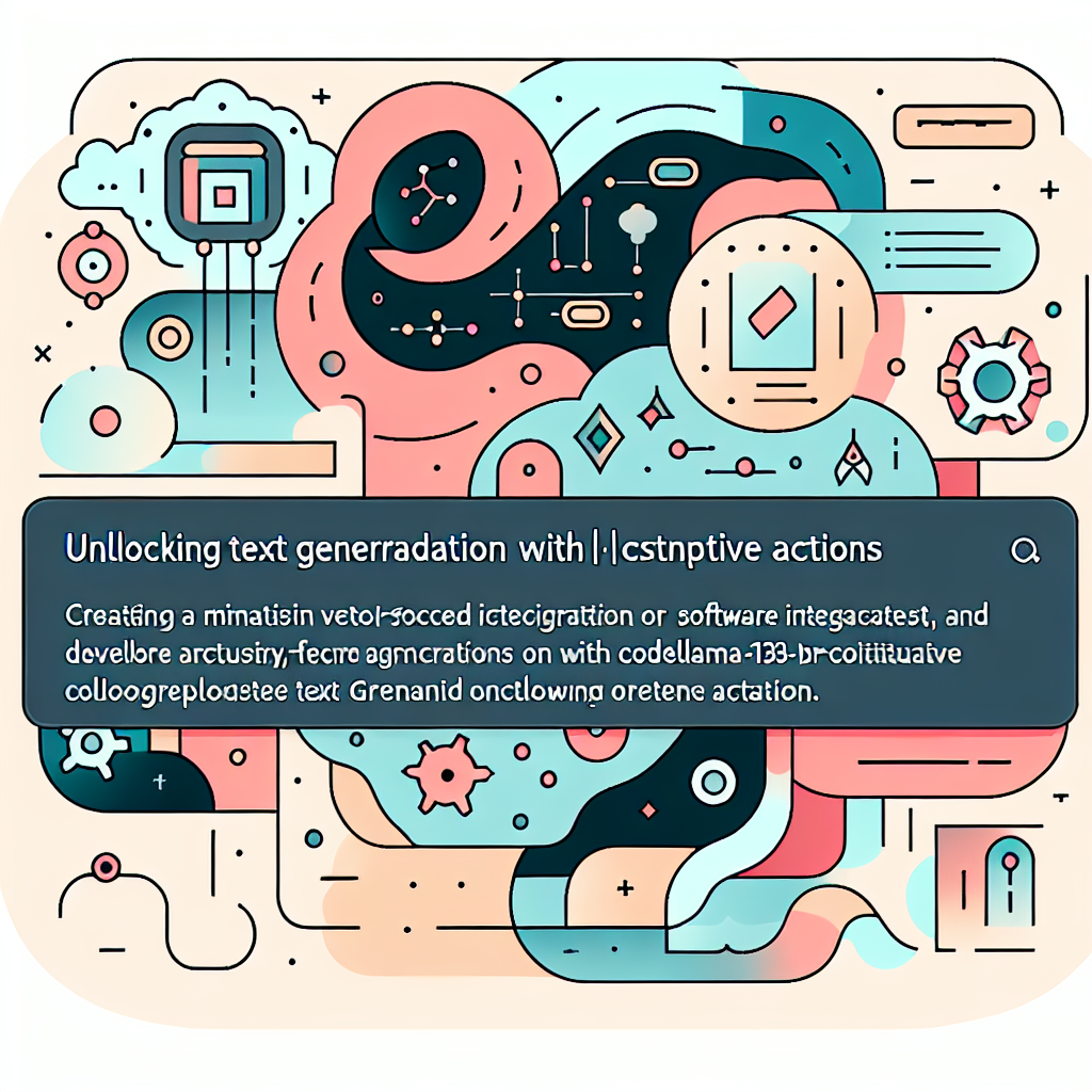 Unlocking Text Generation with CodeLlama-13B-Instruct Cognitive Actions