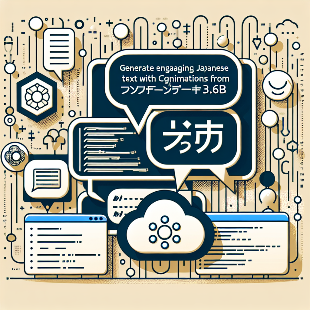Generate Engaging Japanese Text with Cognitive Actions from crowdy/line-lang-3.6b