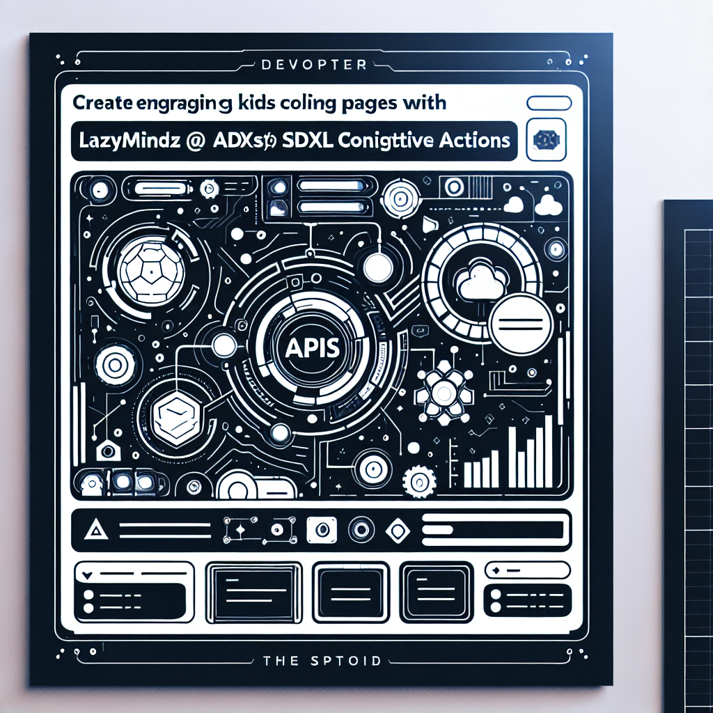 Create Engaging Kids Coloring Pages with LazyMindz SDXL Cognitive Actions