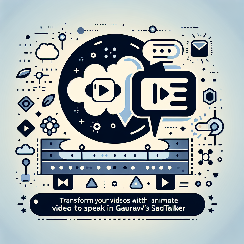 Transform Your Videos with the Animate Video to Speak Action in Gauravk95's SadTalker