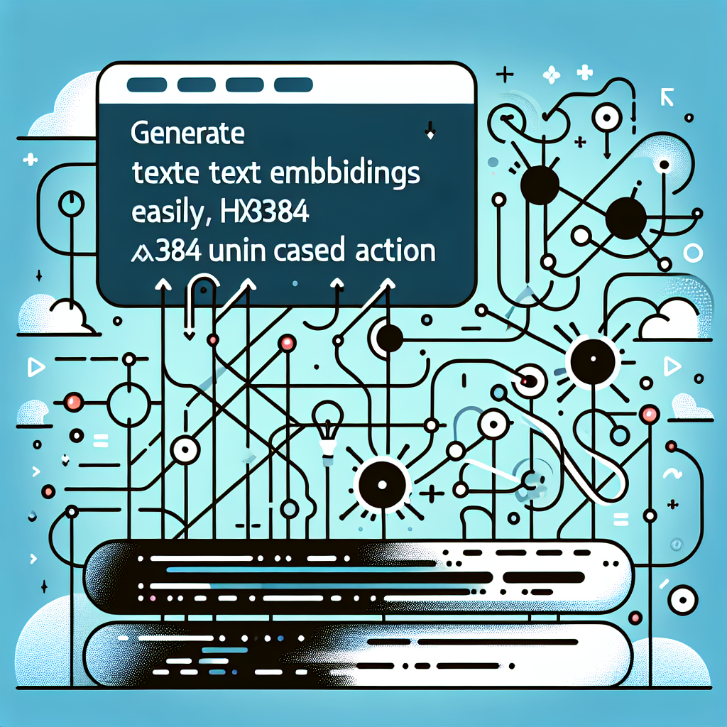 Generate Text Embeddings Easily with the XtremeDistil-L6-H384-Uncased Action