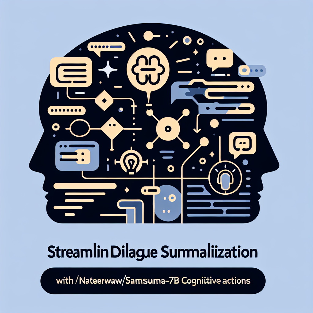 Streamline Dialogue Summarization with nateraw/samsum-llama-7b Cognitive Actions