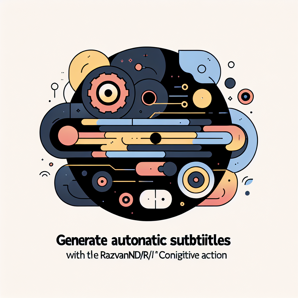 Generate Automatic Subtitles with the razvandrl/subtitler Cognitive Action