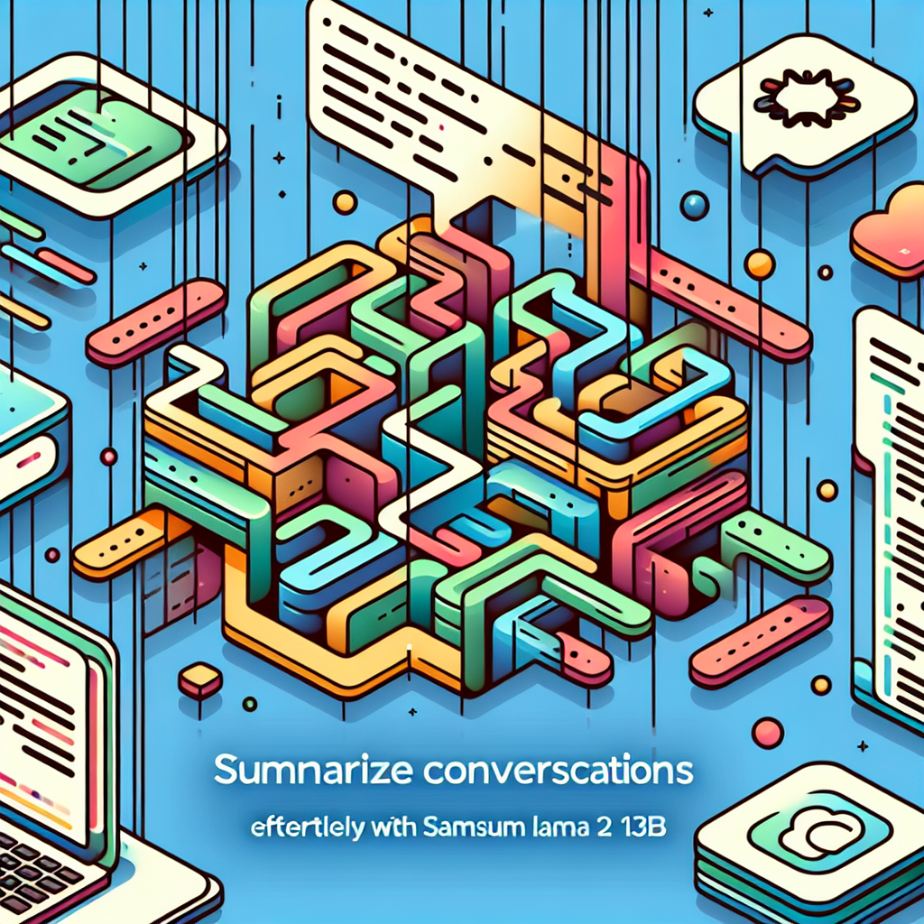 Summarize Conversations Effortlessly with Samsum Llama 2 13b