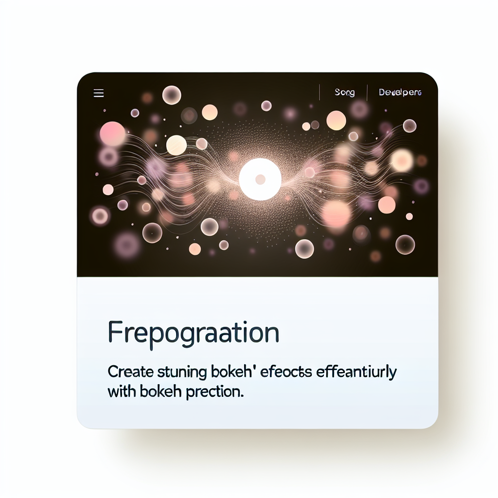 Create Stunning Bokeh Effects Effortlessly with Bokeh Prediction