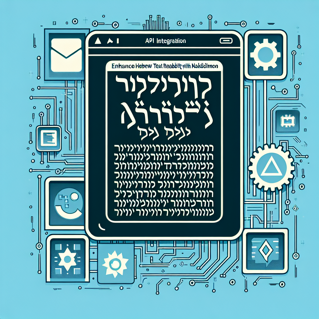 Enhance Hebrew Text Readability with Nakdimon's Diacriticization