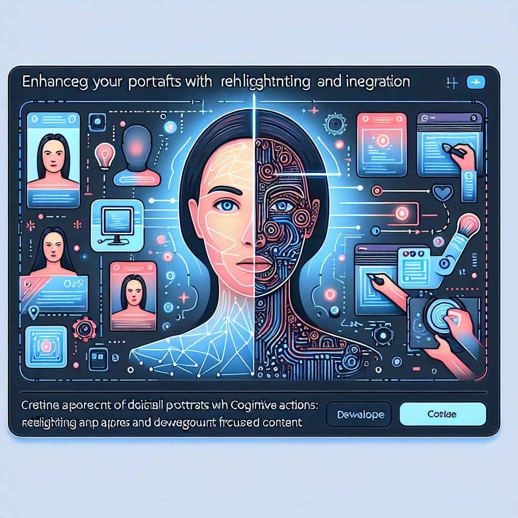 Enhance Your Portraits with Cognitive Actions: Relighting and Background Integration