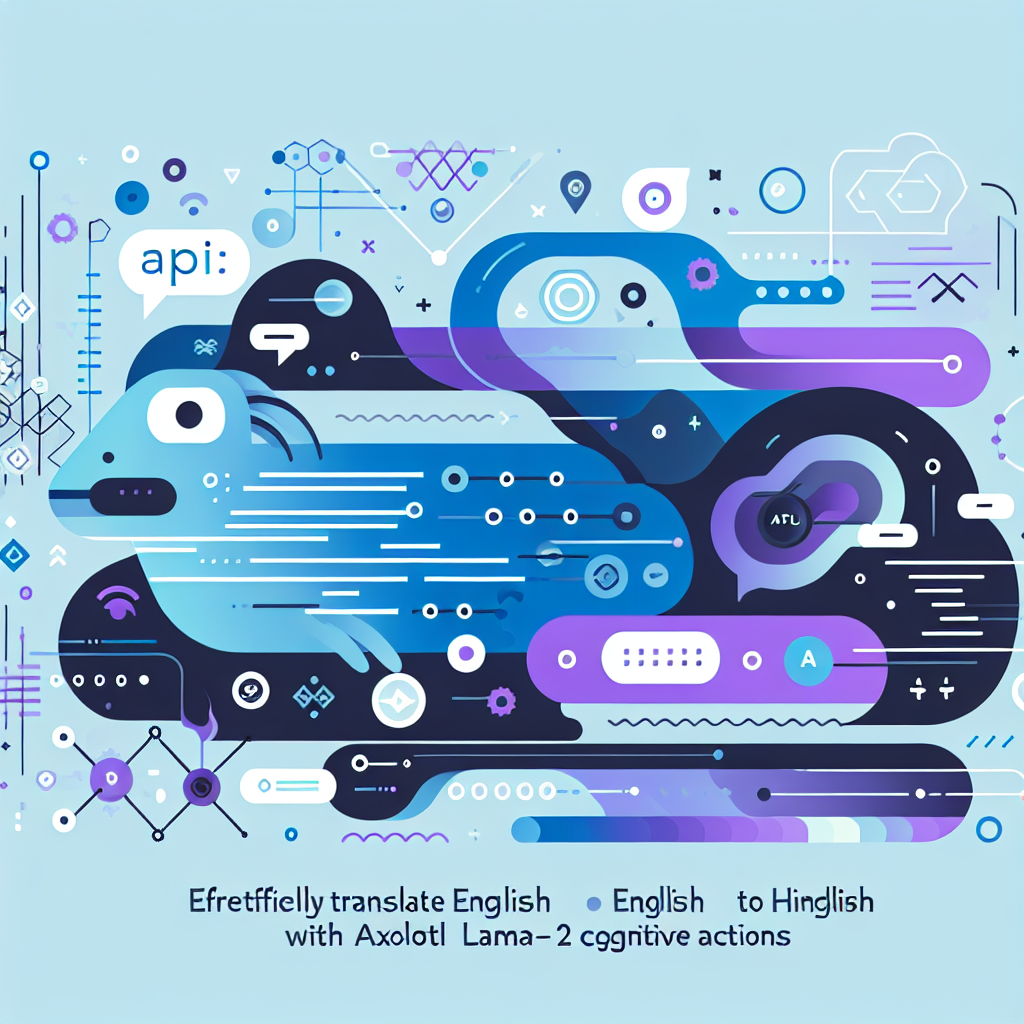 Effortlessly Translate English to Hinglish with Axolotl-Llama-2 Cognitive Actions